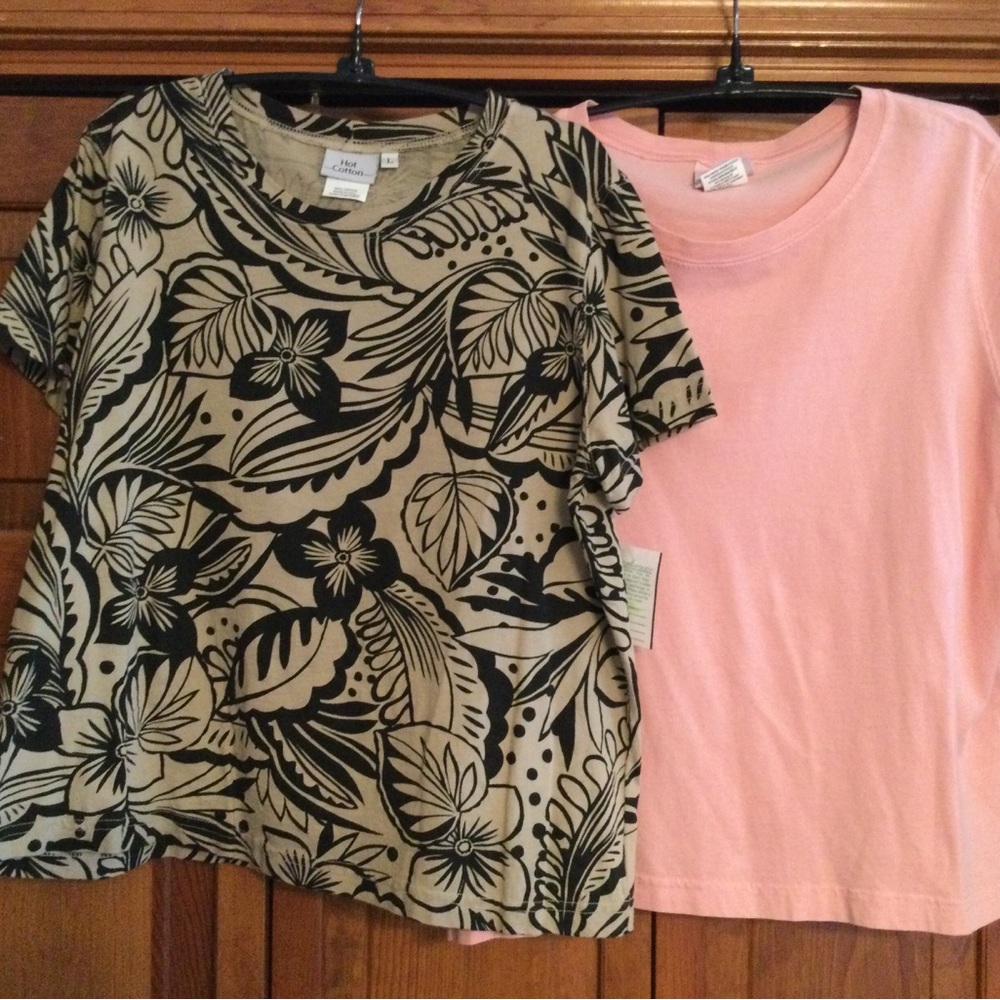 NWT Bundle 2 Hot Cotton Short Sleeve Tees, sizes L & XL